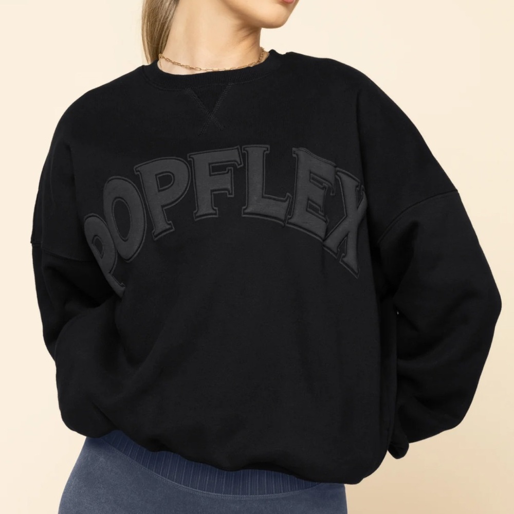 POPFLEX® Cloud Crewneck Sweater - Black - Size S/M